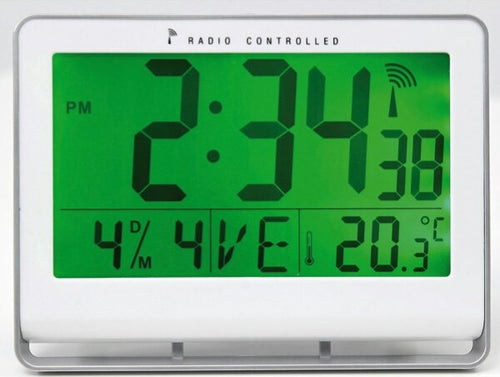 Orologio digitale LCD - 20x15x3 cm - bianco - Alba Casa e cucina/Decorazioni per interni/Orologi/Orologi particolari/Stazioni meteorologiche Eurocartuccia - Pavullo, Commerciovirtuoso.it