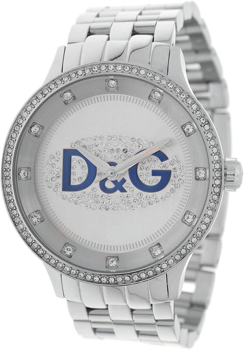 Orologio Dolce & Gabbana Prime Time Accessorio Unisex Uomo Donna Brillantini in Acciaio con Cristalli Blu D&G REF. DW 0133