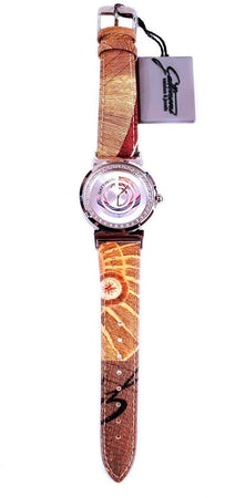 Orologio donna in pelle Gattinoni Monogram Accessorio da polso per Lei Brillantini Safari Beige Idea Regalo Art. PJL 1263-3 3GW