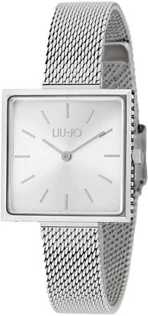 Orologio Donna Liu Jo Quadrato Glamour Square con cinturino mesh e Quadrante Squadrato in Acciaio Argento Silver TLJ155454