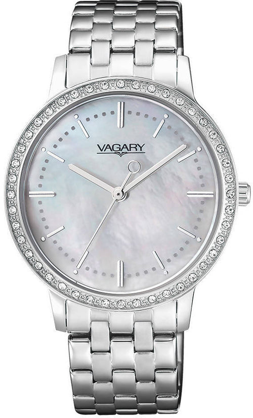 Orologio Donna Solo Tempo Vagary By Citizen Acciaio Quadrante in Madreperla Ghiera con pietre Brillanti Brillantini Accessorio da polso per Lei