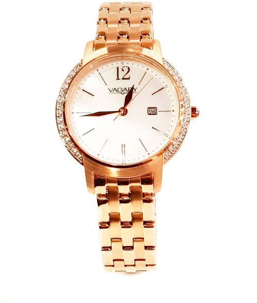 Orologio Donna Vagary Flayr Placcato Oro Solo Tempo con Zirconi Brillantini Sfondo Vagary By Citizen