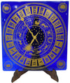 Orologio Grande Blu in Vetro Di Murano 25x25 Cm Orologio Con Quadrante Della Torre Dell'orologio Di Venezia 24h 100% in Vetro Di Venezia