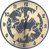 Orologio in fibra di legno con inserto decorato con foglia ora. Disponibile in due misure. Casa e cucina/Decorazioni per interni/Orologi/Orologi da parete MagiediNatale.it - Altamura, Commerciovirtuoso.it