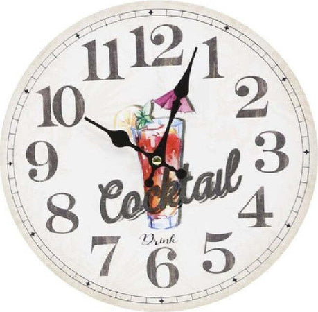 Orologio In Legno Da Parete Analogico Vintage Drink Cocktail Cucina Casa 218700 Casa, arredamento e bricolage > Accessori Casa > Orologi e Sveglie Trade Shop italia - Napoli, Commerciovirtuoso.it