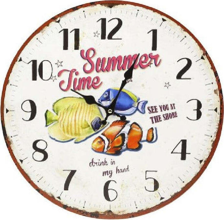 Orologio In Legno Da Parete Rotondo Analogico Vintage Retro' Casa Cucina 218690 Casa, arredamento e bricolage > Accessori Casa > Orologi e Sveglie Trade Shop italia - Napoli, Commerciovirtuoso.it