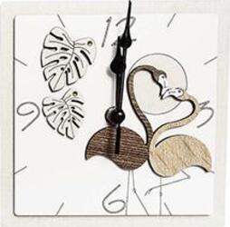 Orologio in legno mdf con applicazioni glitterate e strass. Misure cm. 16 x 16 h. Casa e cucina/Decorazioni per interni/Orologi/Orologi da parete MagiediNatale.it - Altamura, Commerciovirtuoso.it