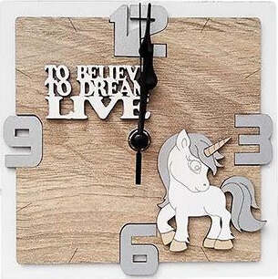 Orologio in legno mdf con applicazioni personalizzabili. Disponibile in due misure. Casa e cucina/Decorazioni per interni/Orologi/Orologi da parete MagiediNatale.it - Altamura, Commerciovirtuoso.it