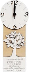 Orologio in legno mdf e strass. Ideale come regalo per ricorrenze. Misure cm. 10 x 24,5 h. Casa e cucina/Decorazioni per interni/Orologi/Orologi da parete MagiediNatale.it - Altamura, Commerciovirtuoso.it