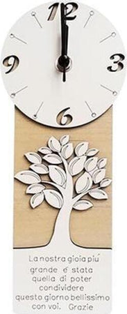 Orologio in legno mdf e strass. Ideale come regalo per ricorrenze. Misure cm. 10 x 24,5 h. Casa e cucina/Decorazioni per interni/Orologi/Orologi da parete MagiediNatale.it - Altamura, Commerciovirtuoso.it