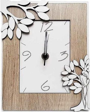 Orologio in legno mdf verniciato con applicazioni personalizzabili. Misure cm. 16 x cm. 20 Casa e cucina/Decorazioni per interni/Orologi/Orologi da parete MagiediNatale.it - Altamura, Commerciovirtuoso.it