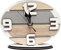 Orologio in legno mdf verniciato  con base. Misure cm. 15 x cm. 12 Casa e cucina/Decorazioni per interni/Orologi/Orologi da parete MagiediNatale.it - Altamura, Commerciovirtuoso.it