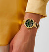 Orologio-JUST-CAVALLI-donna-Chic-acciaio-dorato-/-verde