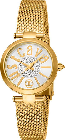 Orologio-JUST-CAVALLI-donna-MODENA-acciaio-dorato-/-bianco