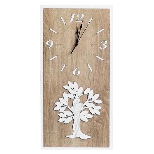 Orologio da parete  in legno mdf, applicazione personalizzabile. Misure cm. 30 x 60 h.