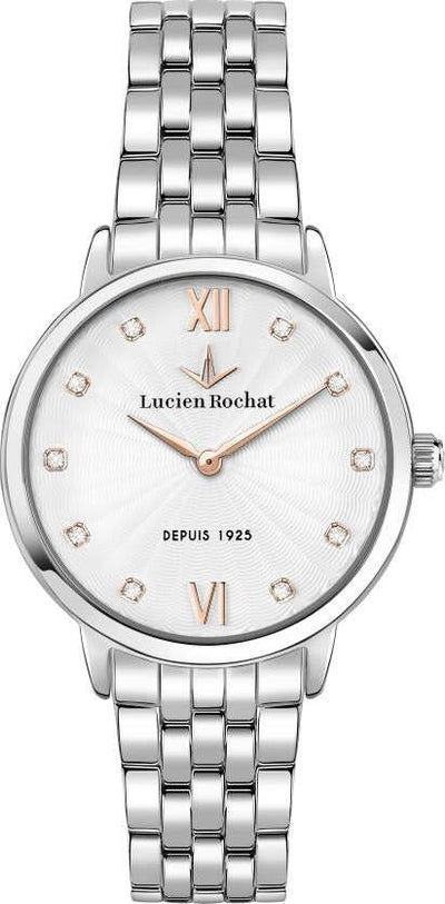 Orologio-LUCIEN-ROCHAT-donna-Charme-Diamond-acciaio-/-bianco