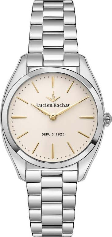 Orologio-LUCIEN-ROCHAT-donna-Mademoiselle-Diamond-acciaio-/-beige