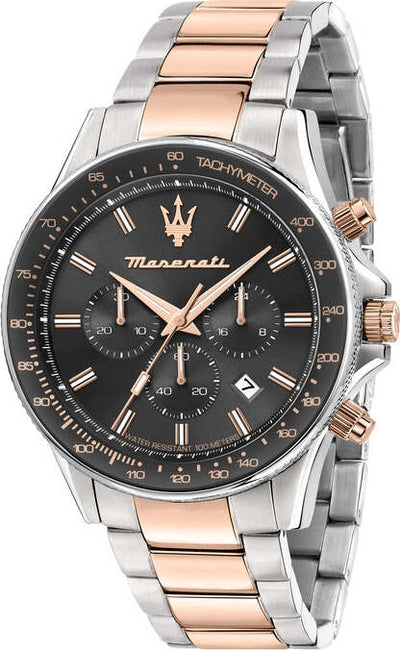 Orologio-MASERATI-uomo-Sfida-cronografo-bicolore-/-grigio