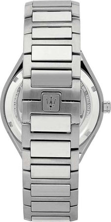 Orologio-MASERATI-uomo-Stile-datario-acciaio-/-bianco
