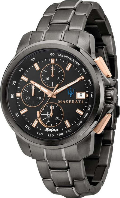 Orologio-MASERATI-uomo-Successo-Solar-cronografo-acciaio-gin