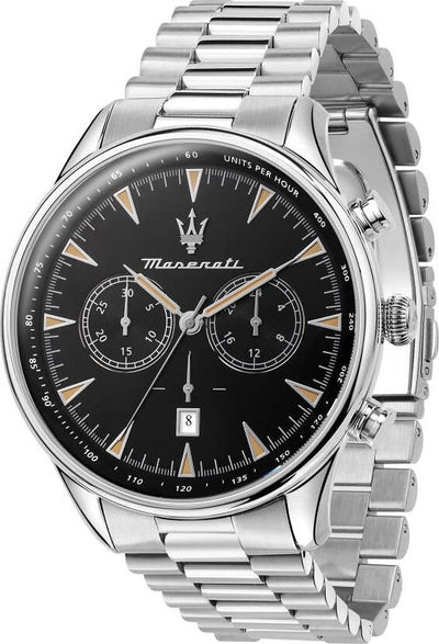 Orologio-MASERATI-uomo-Tradizione-cronografo-acciaio-/-nero