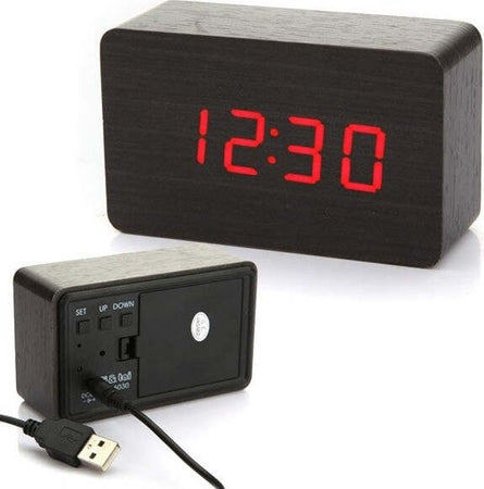 Orologio Moderno effetto legno Wooden USB/AAA Light LED Digital Alarm Clock Casa e cucina/Decorazioni per interni/Orologi/Orologi da tavolo Trade Shop italia - Napoli, Commerciovirtuoso.it