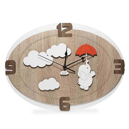 Orologio in legno mdf, con applicazioni personalizzabili. Misure cm. 45 x cm. 33 h.
