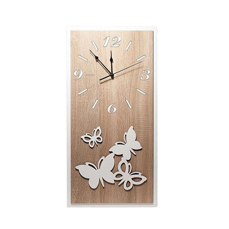 Orologio da parete  in legno mdf, applicazione personalizzabile. Misure cm. 30 x 60 h.