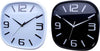 Orologio-Parete-Muro-Quadrato-Analogico-Casa-Arredamento-30cm-Bianco-Nero-206959