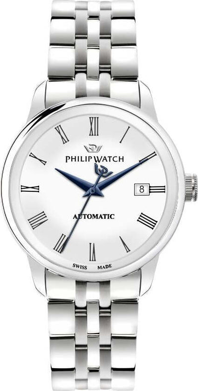 Orologio-PHILIP-WATCH-Anniversary-Automatico-data-acciaio-/-bianco