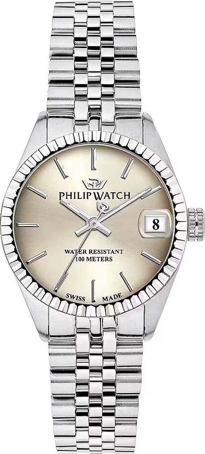 Orologio-PHILIP-WATCH-donna-Caribe-datario-acciaio-/-avorio