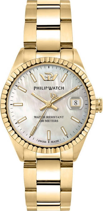 Orologio-PHILIP-WATCH-donna-Caribe-datario-acciaio-dorato-/-mop