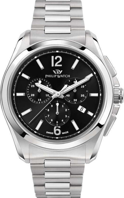 Orologio-PHILIP-WATCH-uomo-Amalfi-cronografo-acciaio-/-nero