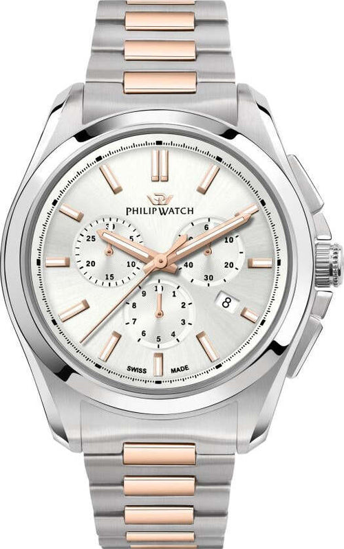 Orologio-PHILIP-WATCH-uomo-Amalfi-cronografo-bicolore-/-oro-rosa