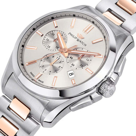 Orologio-PHILIP-WATCH-uomo-Amalfi-cronografo-bicolore-/-oro-rosa