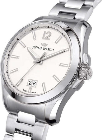 Orologio-PHILIP-WATCH-uomo-Amalfi-data-acciaio-/-bianco
