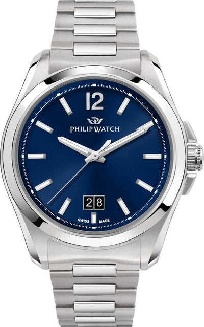 Orologio-PHILIP-WATCH-uomo-Amalfi-data-acciaio-/-blu