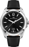 Orologio-PHILIP-WATCH-uomo-Amalfi-datario-pelle-nero