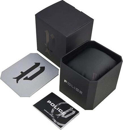 Orologio-POLICE-uomo-Bleder-pelle-nero-teschio