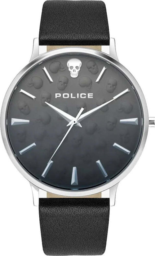 Orologio-POLICE-uomo-Tasman-tempo-pelle-nero