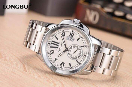 Orologio Polso Acciaio Longbo Uomo Silver Bianco Classico Elegante Waterproof Abbigliamento e Accessori > Orologi e gioielli > Orologi Uomo Trade Shop italia - Napoli, Commerciovirtuoso.it