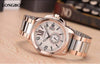 Orologio-Polso-Acciaio-Longbo-Uomo-Silver-Rosa-Oro-Classico-Elegante-Waterproof