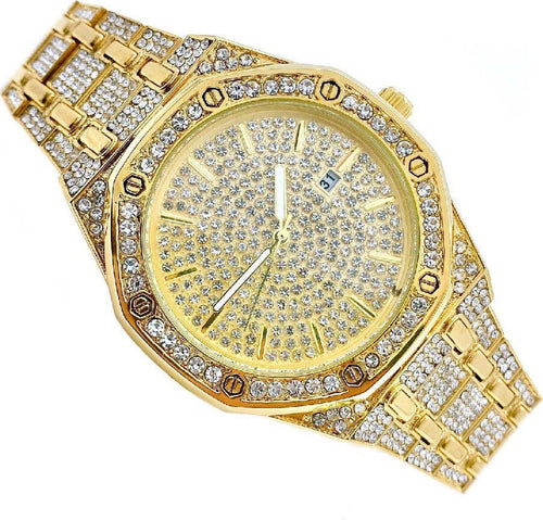 Orologio Polso Acciaio Strass Brillantini Analogico Calendario Elegante Dorato Abbigliamento e Accessori > Orologi e gioielli > Orologi Uomo > Orologi Donna Trade Shop italia - Napoli, Commerciovirtuoso.it