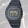 Orologio-Polso-Casio-Classico-Unisexw-218h-1advf-Cinturino-In-Gomma-Nero-Crono