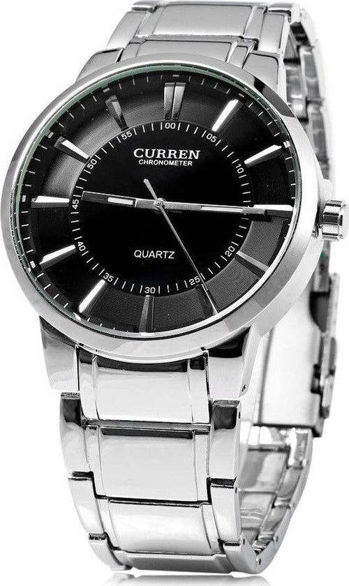 Orologio Polso Curren 8001b Uomo Analogico Quarzo Moderno Silver Qua Nero Moda/Uomo/Orologi/Orologi da polso Trade Shop italia - Napoli, Commerciovirtuoso.it