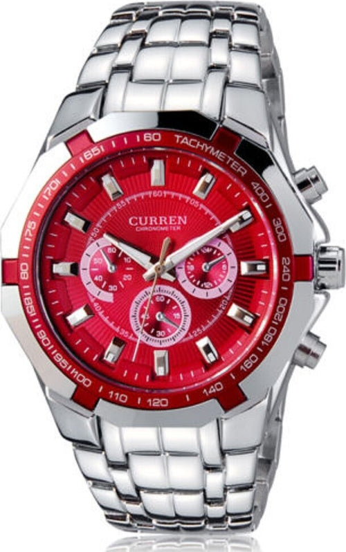 Orologio Polso Curren 8084 Uomo Analogico Quarzo Moderno Silver Rosso Moda/Uomo/Orologi/Orologi da polso Trade Shop italia - Napoli, Commerciovirtuoso.it