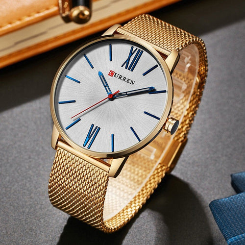 Orologio Polso Curren 8238 Uomo Analogico Quarzo Maglia Oro Quad Silver Moda/Uomo/Orologi/Orologi da polso Trade Shop italia - Napoli, Commerciovirtuoso.it