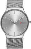 Orologio-Polso-Curren-8256-Analogico-Quarzo-Maglia-Silver-Quad-Silver