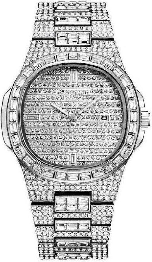 Orologio Uomo Orologio Da Polso IK Collection Unisex - Quadrante Argento, Cinturino Metallico, Quarzo Analogico Orologio L