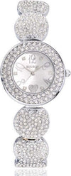 Orologio-Polso-Donna-Sousou-S6097-Cuore-Brillantini-Movimento-Al-Quarzo-Silver